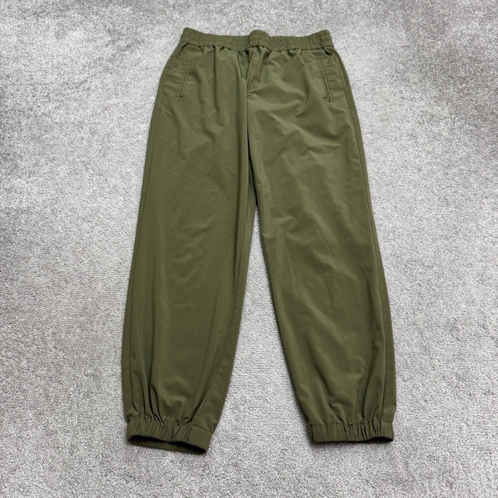 Banana Republic Airstretch Jogger Pants Small Green Vegan Lightweight Stretch
